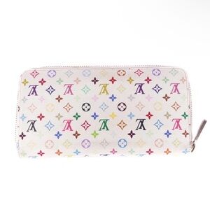 ✨ LV x Takashi Murakami White Multicolore Zippy Wallet - Orange Interior ✨